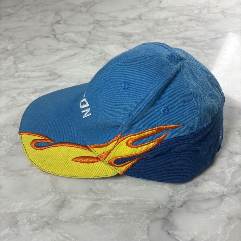 Vtg Y2K Norton Official USA Flames Colorway Luge Olympic Sponsors OSFM Cap Hat